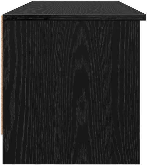 Έπιπλο Τηλεόρασης Μαύρη Οξυά Μ102xΠ35xΥ36.5cm