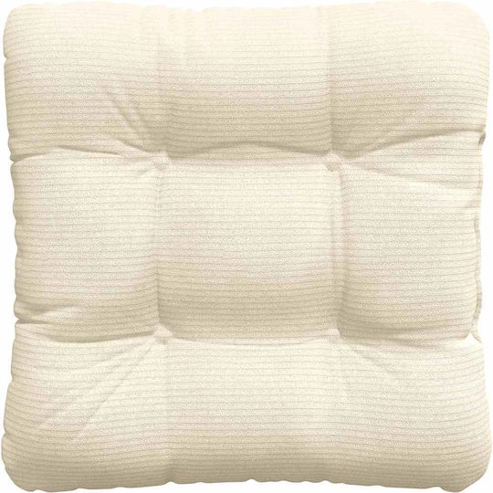 vidaXL Μαξιλάρι Καναπέ Κρεμ 45x45εκ.