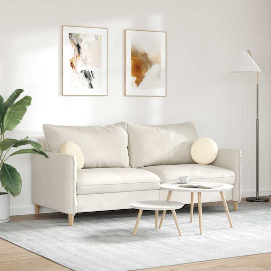vidaXL Velvet Sofa Cushion Crem 30x30cm