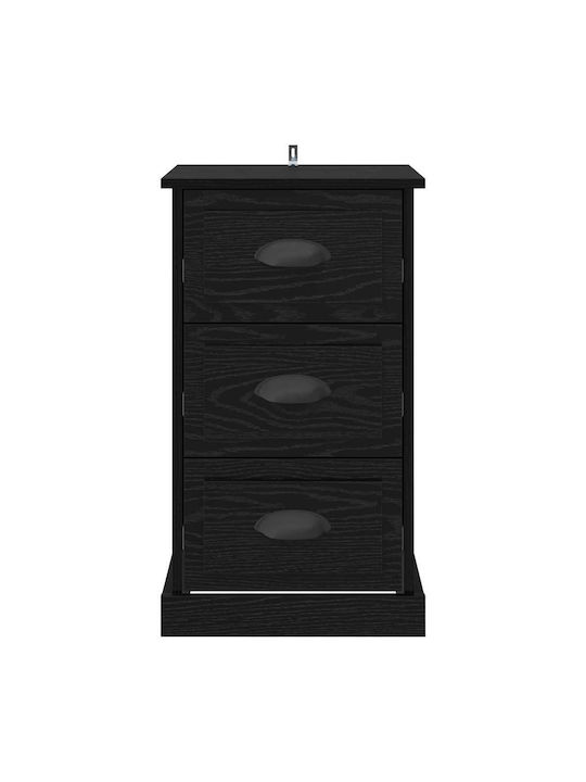 Noptieră Negru 39x39x67.5cm