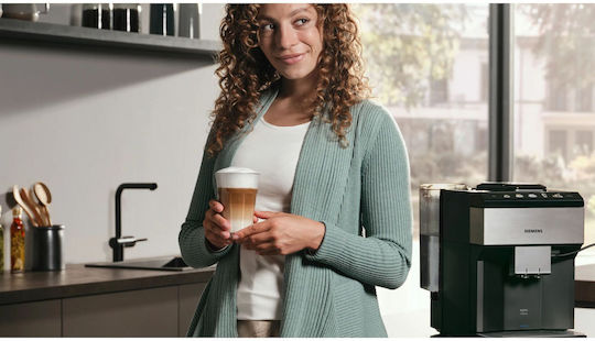Siemens Eq.500 Automatic Espresso Coffee Machine 1500W Pressure 15bar for Cappuccino with Grinder and Wi-Fi Black TP516DX3