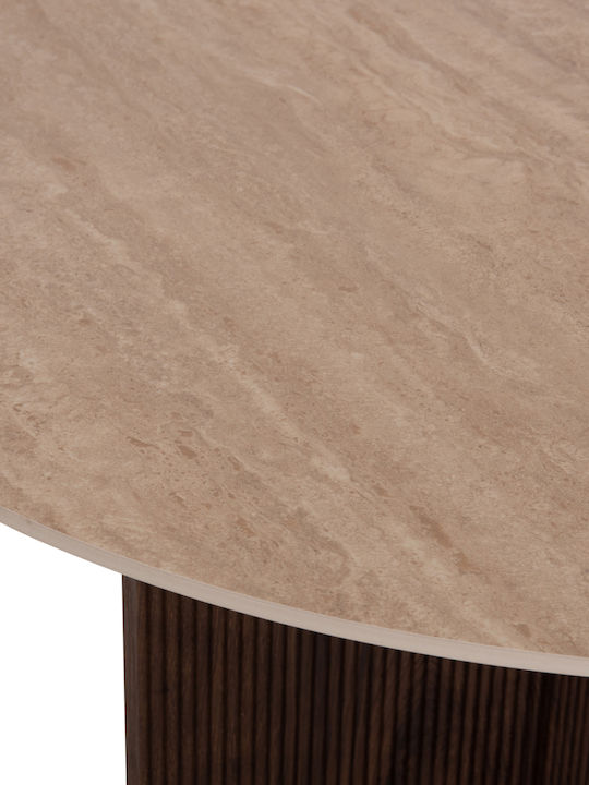 Rund Tisch Speisesaal Travertine 120x120x76cm