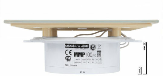 Mmotors MMP-100 De perete Ventilator de Baie 100mm Bej