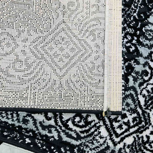 SpitiBazaar Сет Съвременни Спалня килими Black White SB-2033 3бр