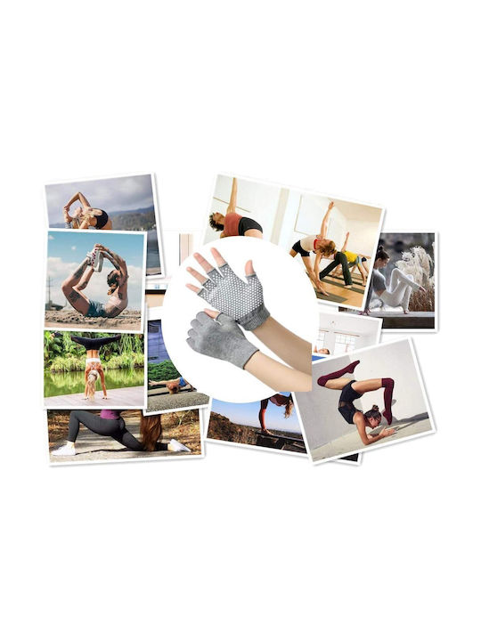 Niyamas G1001 Γυναικεία Αθλητικά Γάντια για Yoga & Pilates Γκρι Γκρι
