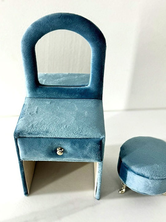Velve Σταντ Κοσμημάτων Μπλε 24x11cm