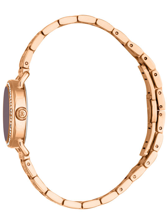 Roberto Cavalli Glam Women's Watch with Pink Metal Bracelet