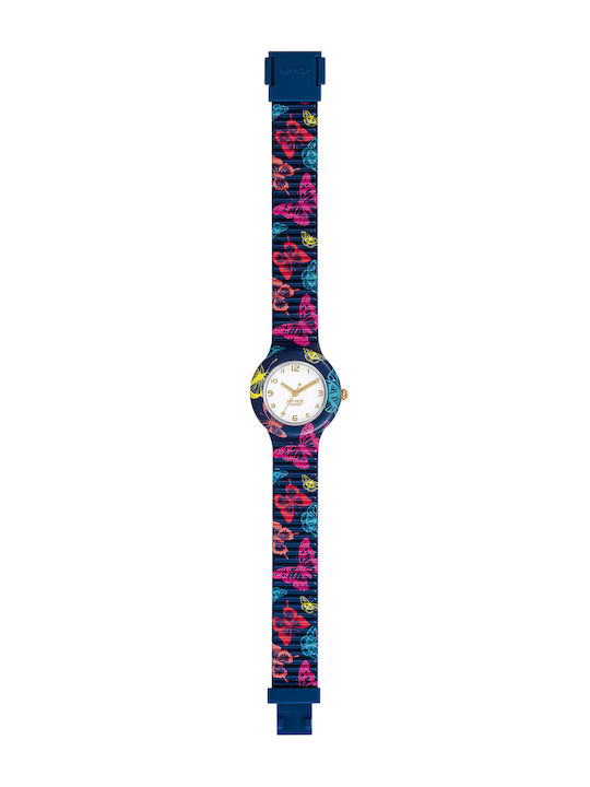 Women's Watch with Blue Rubber Strap