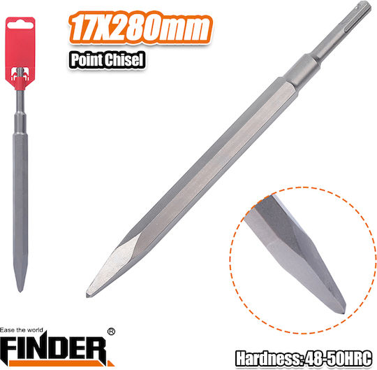Finder Pointed Chisel 280x17mm with HEX Socket