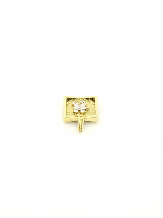 Kremling Charm Zwillinge aus 9K Gold mit Zirkon