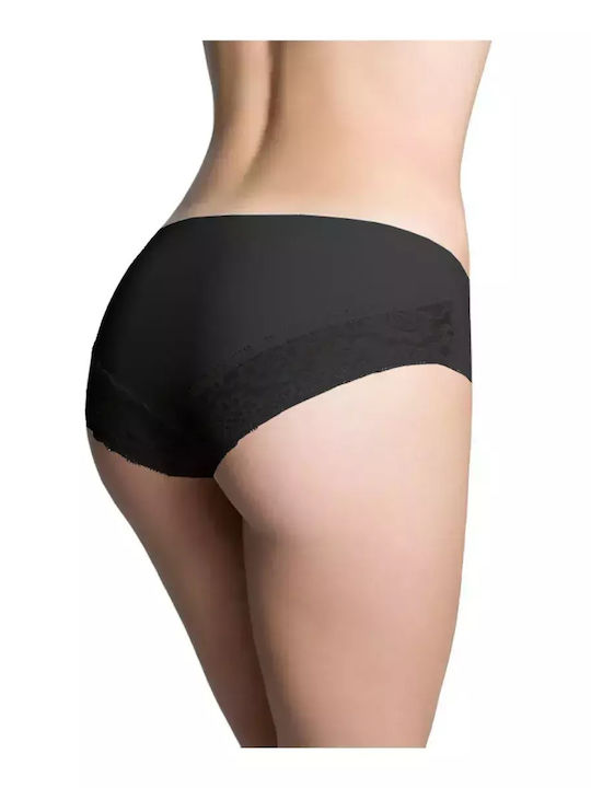 Cheekie Γυναικείο Slip με Δαντέλα Μαύρο