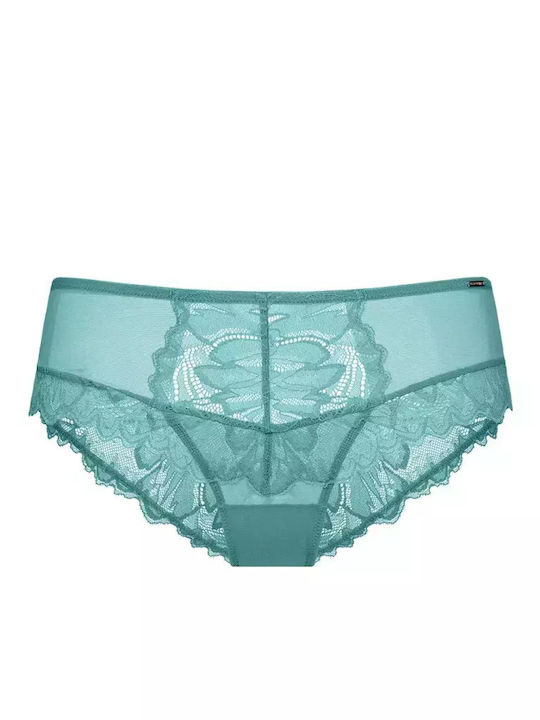 Бельо Hipster Дамско Слип с дантела Petrol Blue