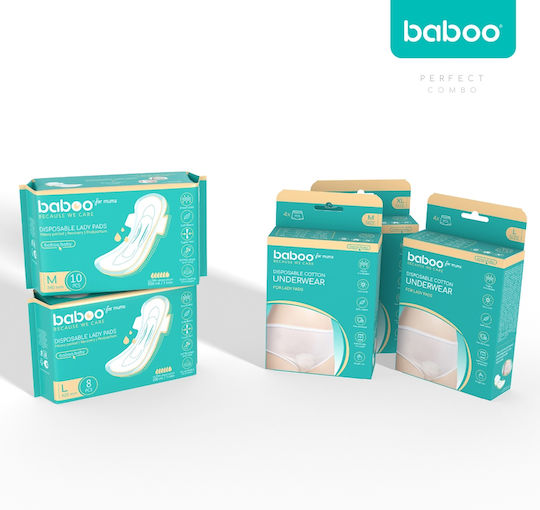 Baboo Absorbante Absorbante sanitare cu aripi Noapte 8buc