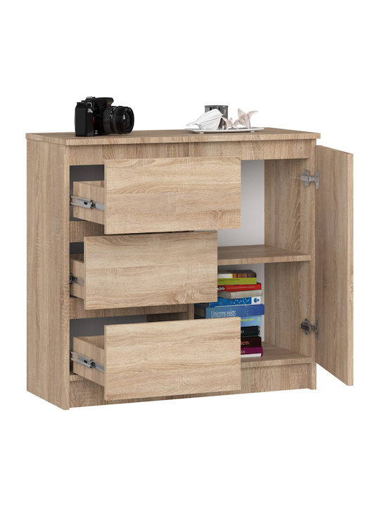 Bufet Jerry cu Sertare Stejar Sonoma 80x35x77cm