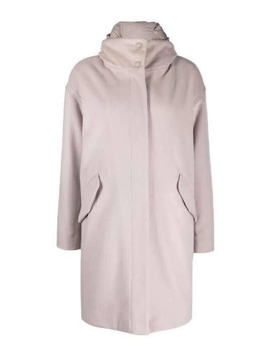 Women's Parka Jacket Waterproof for Winter with Hood Brown