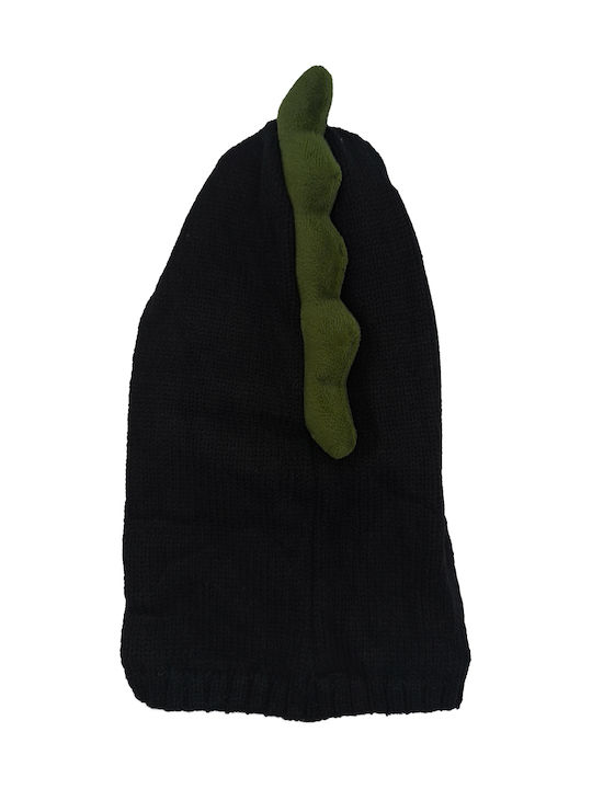 Kinder Mütze Gestrickt Schwarz