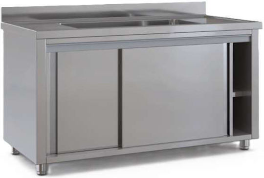 Inox Dobros Chiuvetă comercială închisă Single LANK160.B.1