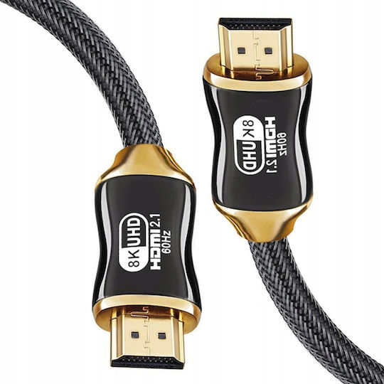 Verk Group HDMI 2.1 Ultra High Speed 48Gbps 4K 120Hz HDR VRR Kabel HDMI-Stecker - HDMI-Stecker 2m Schwarz