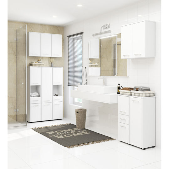 Akord Furniture Factory Coloană De Baie De Pardoseală M30xA30xÎ85cm Albă