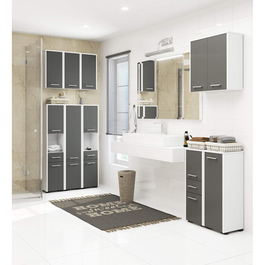 Akord Furniture Factory Cabinet de baie L30xA30xÎ85cm Gri
