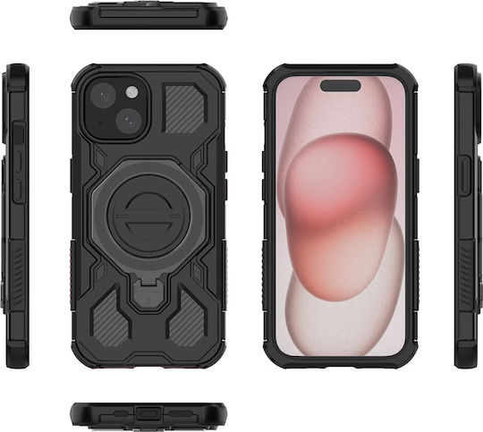 Techsuit Carbon Umschlag Rückseite Transparent (Redmi 15)