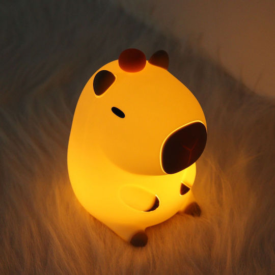 Lightex Φωτάκι Νυκτός LED Capybara Μπαταρίας Λευκό