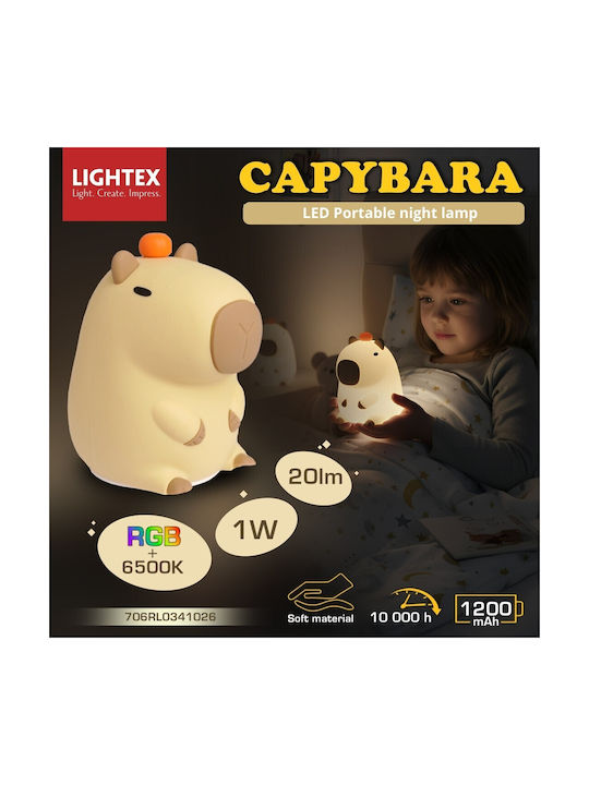 Lightex Night Light LED Capybara Battery White