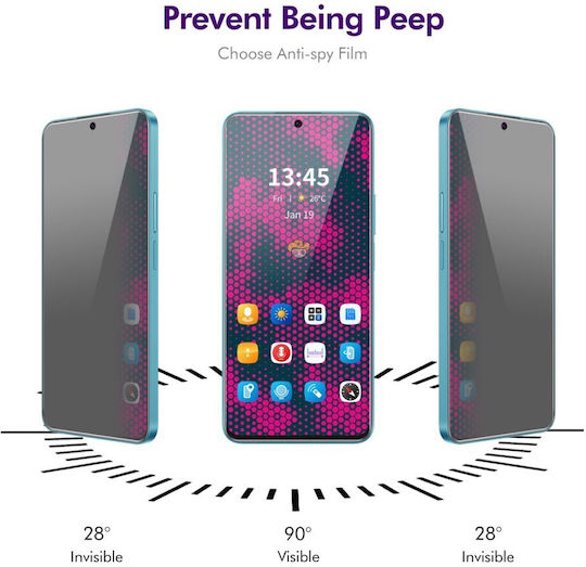 Enkay Privacy Full Face Tempered Glass Μαύρο (Oppo Reno14 5G, ENKAY)