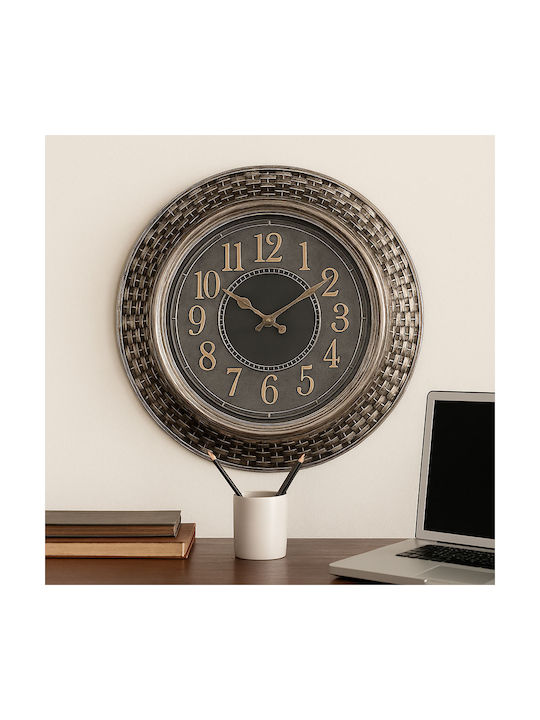 Ankor Antique Wall Clock Plastic Silver Ø45.7cm