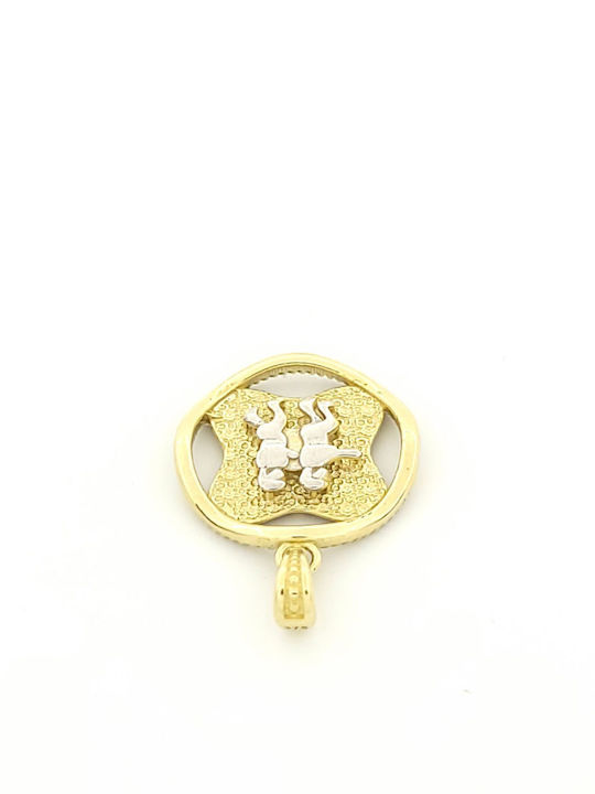 Anhänger Kinder Amulett Beidseitig Konstantinato aus Gold 9K 109191