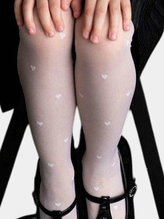 Yo Club Kinderstrumpfhose Polka Dot White