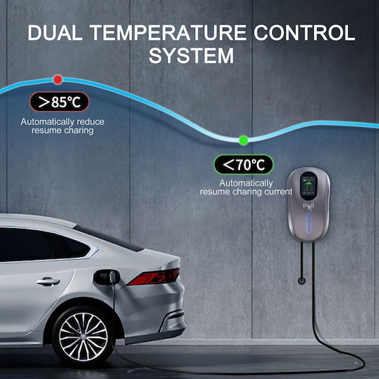 Digital IQ Wall Mounted Three-Phase 7kW Charging Station with Built-in Cable Type 2 (DIQ EV WCH 93207)