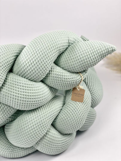 Velvet White Dusty Bettumrandungen Geflochten Innerhalb Dusty Mint