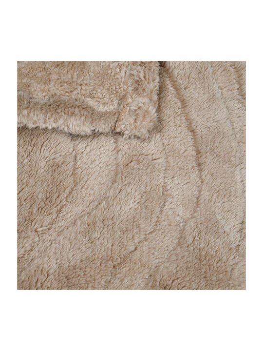 S-f Fauves Blanket Fleece Couch 130x160cm Natural