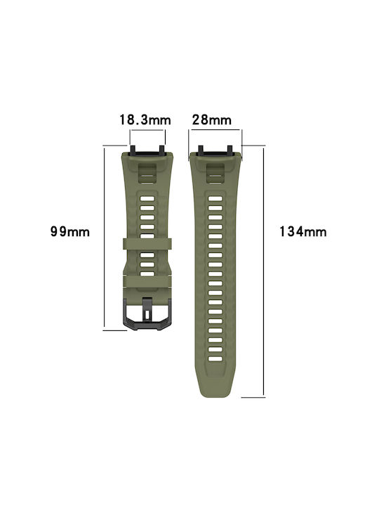 Techsuit Кайшка W067 Amazfit T-Rex 3 Зелена