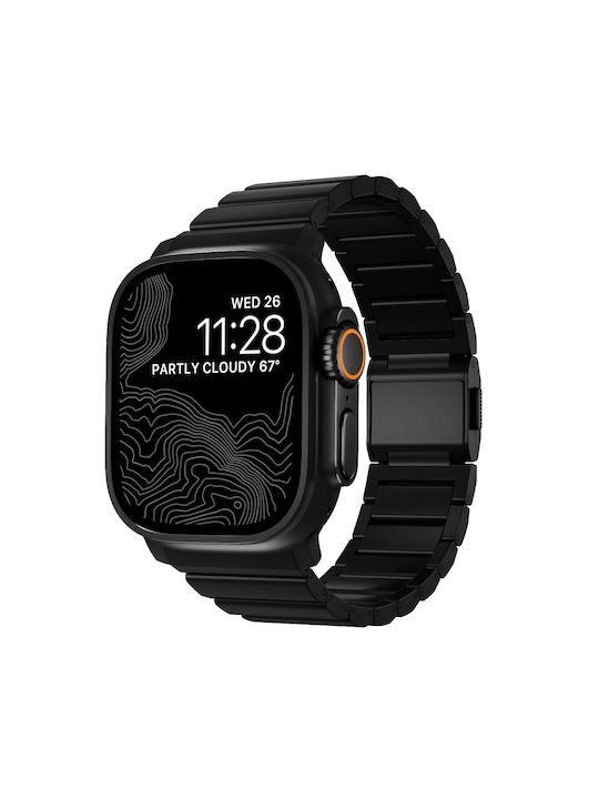 Nomad Titanium V2 Grade 5 Metal Bracelet Band Apple Watch Series 42mm-44mm-45mm-49mm Ultra 1/2 Black Hardware Nm014834858