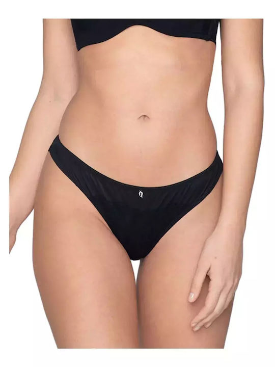 Melody Women's String with Lace Black