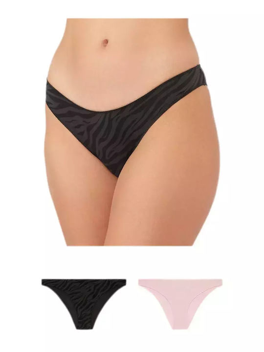 Rio Modal Fimelle Damen Slip 2Pack Gray