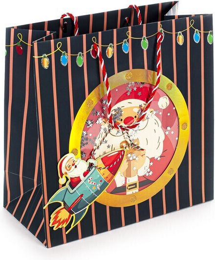 Tri-Coastal Design Stripes Santa Χριστουγεννιάτικη Τσάντα για Δώρο