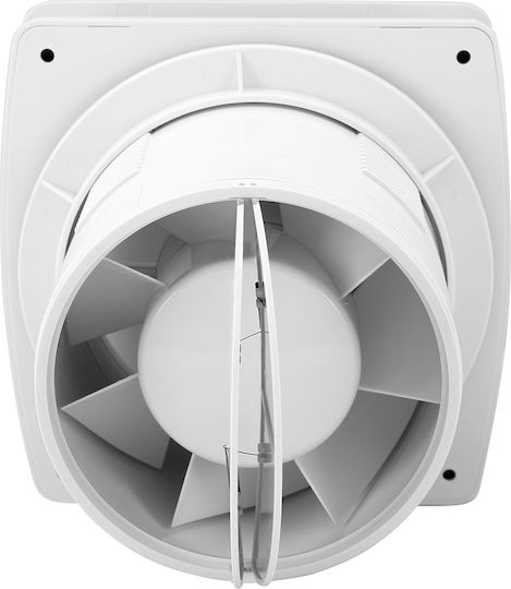 Commel Bathroom Ventilator Φ120mm 16W with Flap and Ultra Silent White