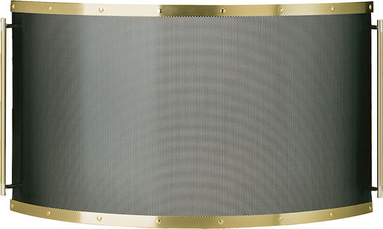 Zogometal Μεταλλικό Προστατευτικό Τζακιού 90x50cm Χρυσό