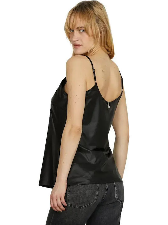 Women's Blouse with Lace Black