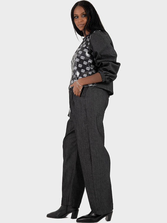 Women's Blouse Cotton Black