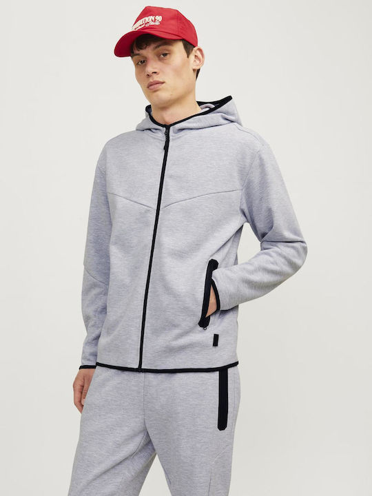 Sweat Sweatshirt with Hood Light Grey Melange