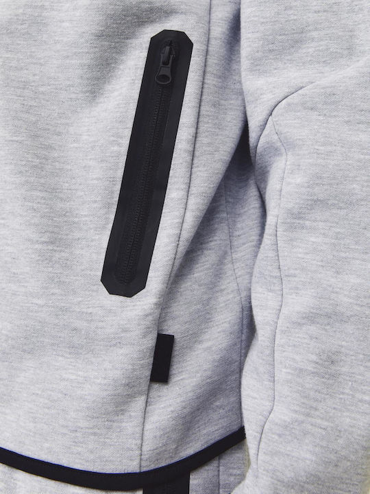 Sweat Sweatshirt with Hood Light Grey Melange
