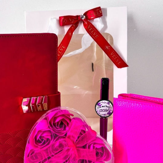 Pachet Timeless Notes A Colegă Planner Vișiniu Portofel Fucsia Pix "Cel Mai Bun Coleg" Săpun Cutie Trandafir Într-o Pungă cu Fereastră