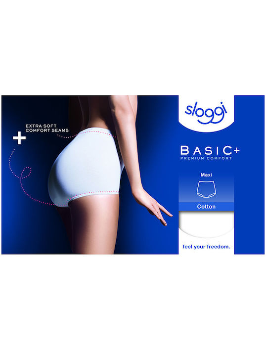Basic Maxi Βαμβακερό Ψηλόμεσο Γυναικείο Boxer Μπεζ