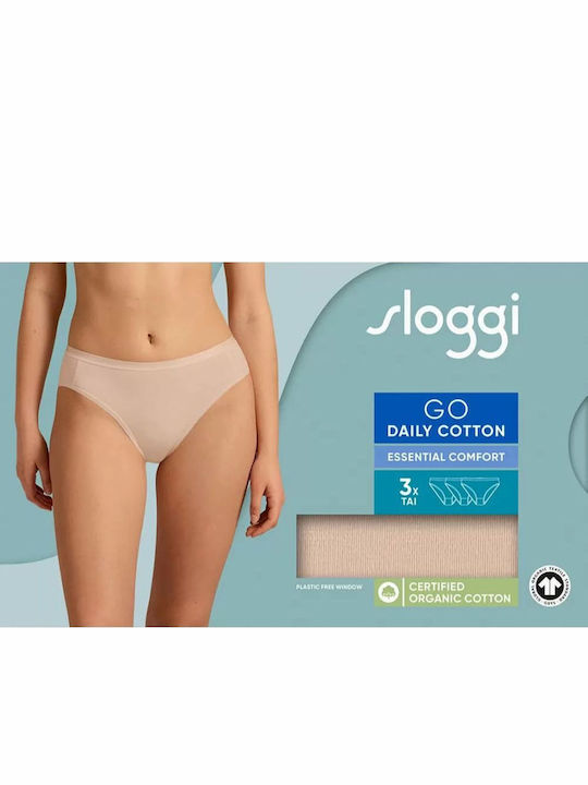 Βαμβακερά Women's Slip 3Pack Beige