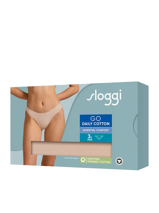 Βαμβακερά Γυναικεία Slip 3Pack Μπεζ