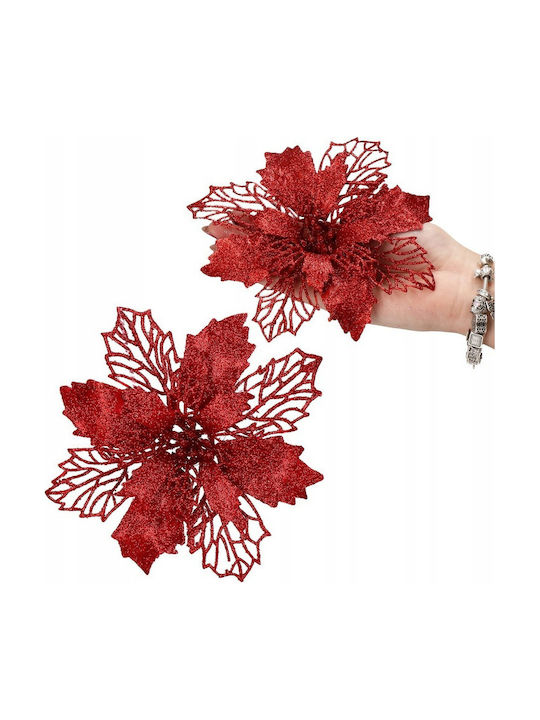 Weihnachtsdekoration Metallisch Blume Länge 16cm. 10Stück